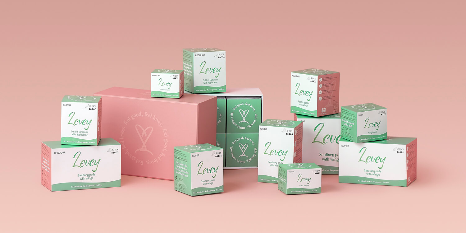 Levy packaging and graphic design